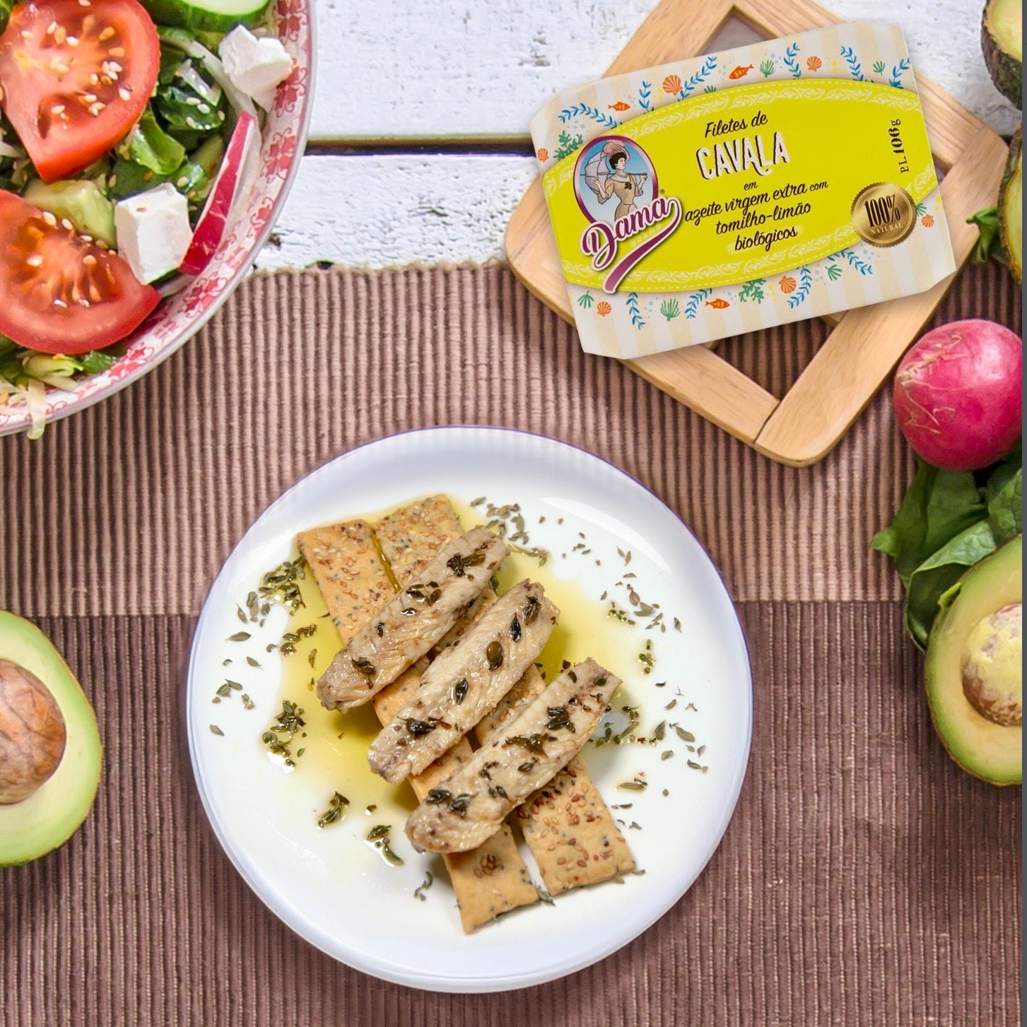 Mackerel fillet in organic extra virgin olive oil with citrus thyme (BIO) | Dama