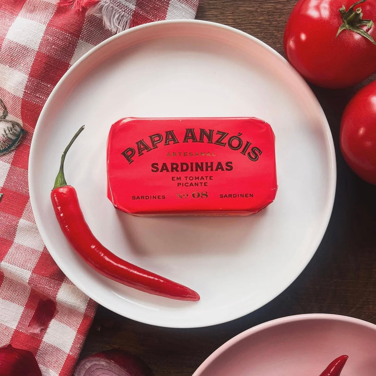 Sardinės aštriame pomidorų padaže su pirmojo šalto spaudimo alyvuogių aliejumi | Papa Anzóis