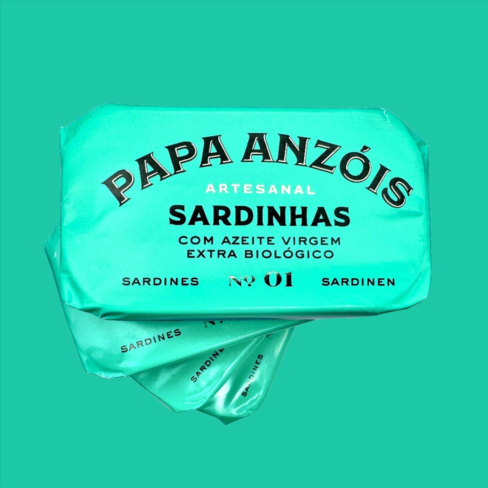 Sardines in organic extra virgin olive oil (BIO) | Papa Anzóis