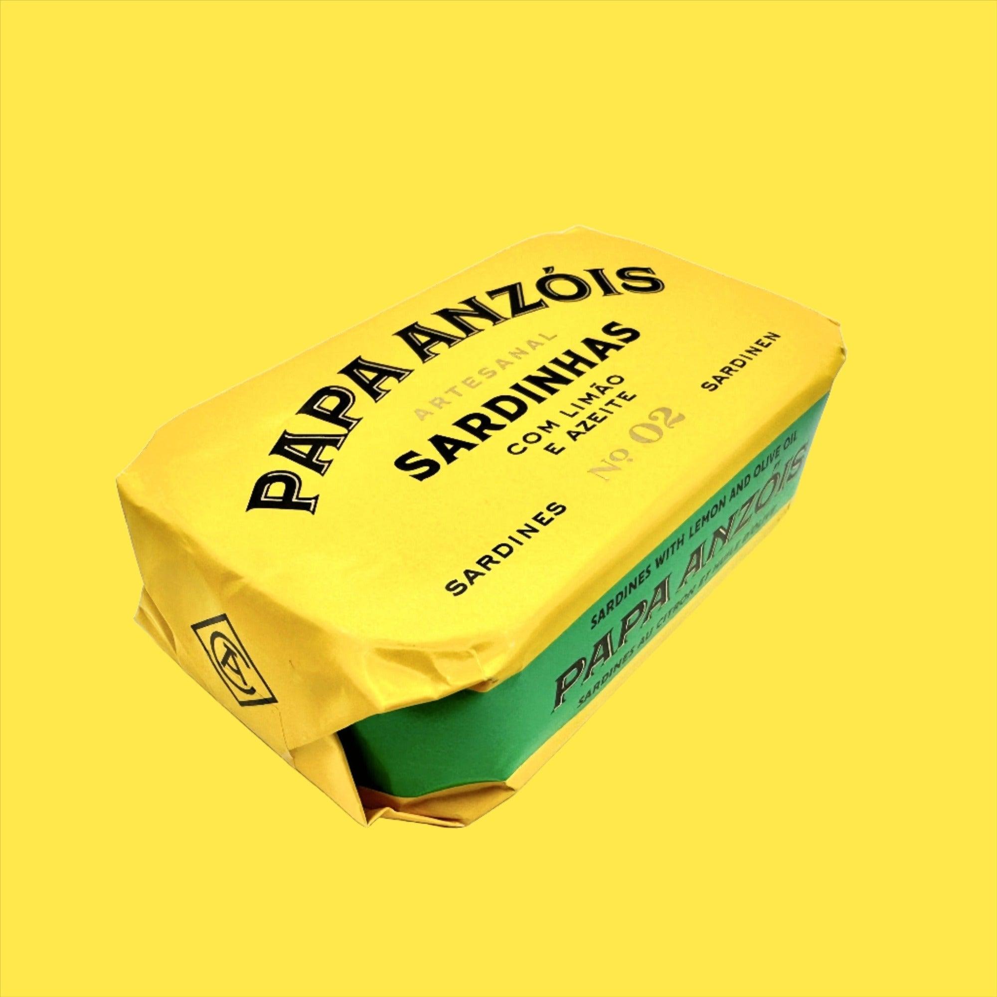 Sardinės pirmojo šalto spaudimo alyvuogių aliejuje su citrina | Papa Anzóis